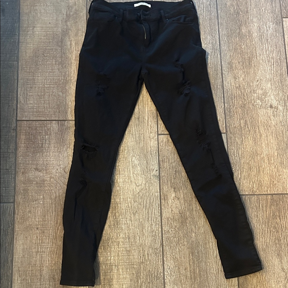 PacSun Black Distressed Jeggings
